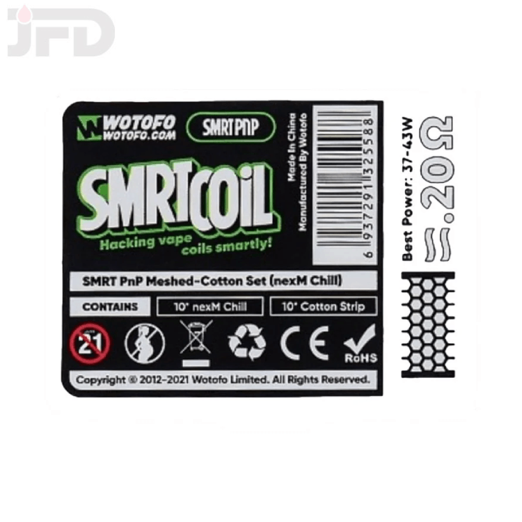 WOTOFO SMRT PNP MESH & COTTON SET